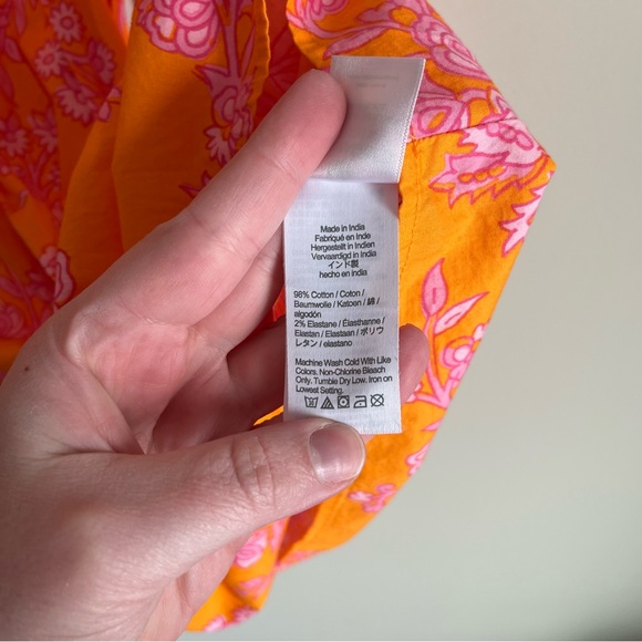 J. Crew Factory NWT Women's Scoop Neck Mini Floral Dress 98% Cotton Size 6 - Picture 10 of 16